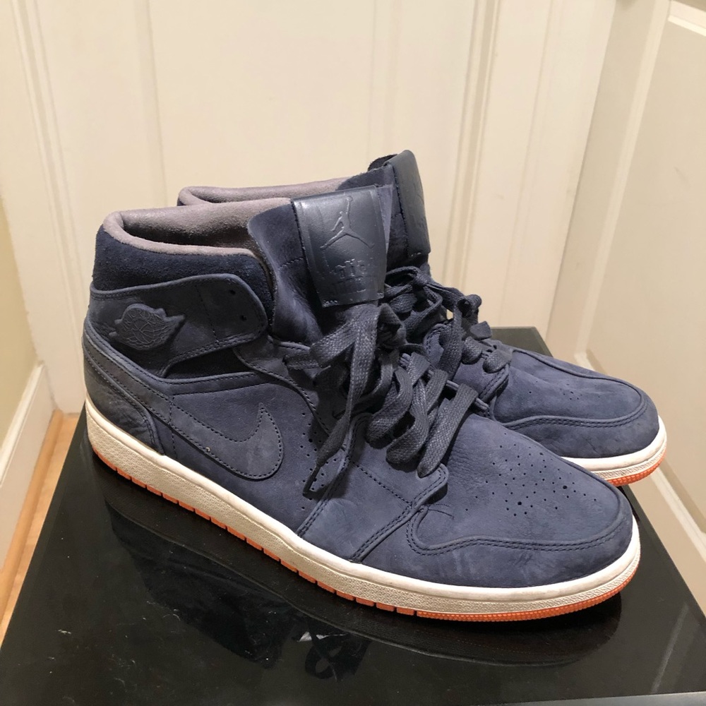 Blue Suede Nike Air Jordan 1 / Size 12 USMens